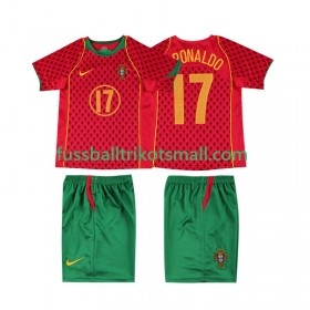 Fußballtrikots Portugal Cristiano Ronaldo 17 2004 Retro Kinder Kurzarm Heimtrikotsatz kaufen